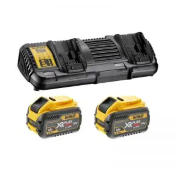 DEWALT-(DCB132X2-XE): Dewalt 18/54V Xr Flexvolt Battery & Charger Starter Pack 9Ah