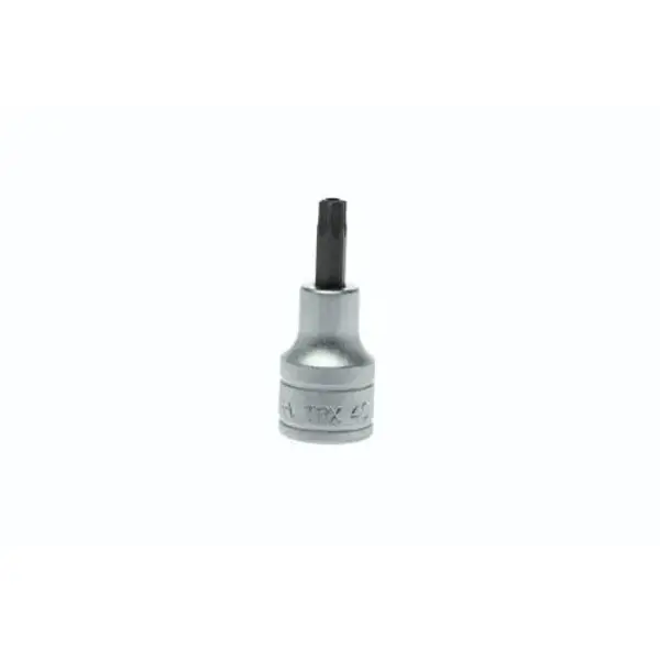 Teng Tools-1/2" Dr Torx Socket Tpx40-M121240: Chrome Vanadium;S2 Steel Bits Pressed In To The Socket;Satin Finish For A Better Grip When Handling The Socket;Ball Bearing Recess On The Female End To Grip The Ratchet;Designed For Use With Fastenings With A Tx Hole With A Security Pin;Supplied With A Metal Socket Clip For Use With A Socket Rail