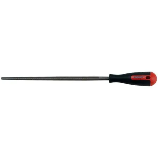 Teng Tools-10" Round File-2Nd Cut-Flrd10: 10" Hand File;High Carbon Steel For Durability And Strength;Bi-Material Handle For A More Comfortable Grip;2Nd Cut To Create A Diamond Pattern Cutting Surface For Smoother Filing;Cut On Both Edges For Filing Grooves