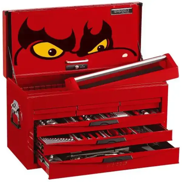 Teng Tools-140 Pc Service Kit-Tc8140Nf: A Comprehensive Mechanics Starter Kit Built Up Using The Tengtools Tool Control System;Supplied In A Red Tengtools 26