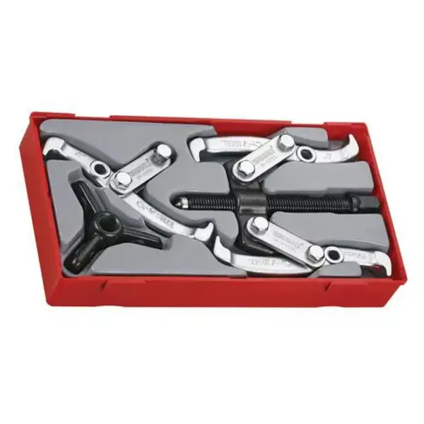 Teng Tools-2 In 1 Puller Set Tc-Tray-Tt804: Three Legged Combination Puller;Supplied With An Extra Yoke For Switching To Two Legged Pulling;Reversible Legs For Internal Or External Grip;Organised In A Tool Tray Module Size 1 (Tt1)
