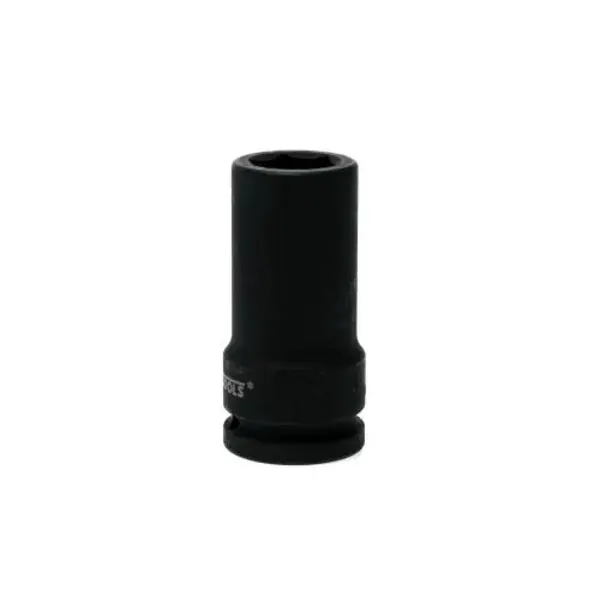 Teng Tools-3/4" Dr Deep Impact Socket 24Mm Dl624Ml-940624: Din Standard Design For Use With A Retaining Pin And Ring ;Chrome Molybdenum For Use With Power Tools;Black Phosphate Finish For Easy Identification As An Impact Socket Accessory;Ring And Pin Fixing Hole On The Female End To Secure The Socket To The Air Gun