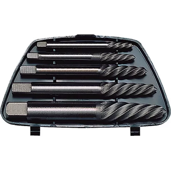 TENG TOOLS-5 Pc Screw Extractor Set-SE05 Teng Tools-5 Pc Screw Extractor Set-Se05: Spiral Design For Removing Damaged Screws;A Quick And Easy Way To Remove Broken Screws