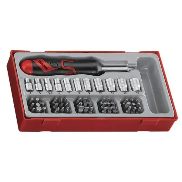 Teng Tools-64Pcs Screwdriver Set-Ttmdrt64: Comprehensive Selection Of 25Mm 1/4
