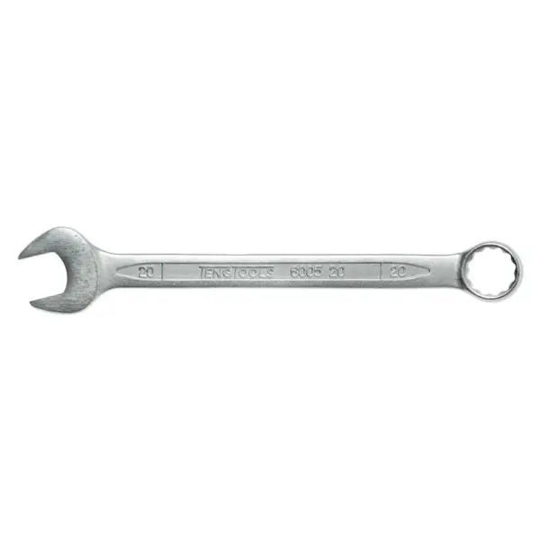 Teng Tools-Combination Spanner 20Mm-600520: A Ring And Open Ended Spanner Combined With The Same Size Opening At Each End;Off Set At 15° For Easier Use On Flat Surfaces;Tengtools Hip Grip Design For Contact With The Flat Side Of The Fastening;Chrome Vanadium Satin Finish;Designed And Manufactured To Din3113A