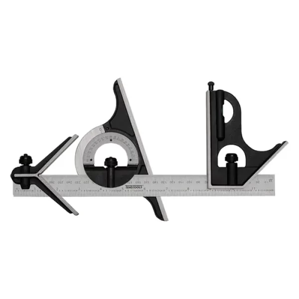 TENG TOOLS-Combination Square 300Mm-SQAC300 Teng Tools-Combination Square 300Mm-Sqac300: For Measuring And Checking Angles;Graduated In Mm And Inches For Universal Use;300Mm Steel Rule With A Reversible Protractor