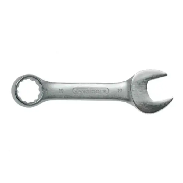 Teng Tools-Midget Spanner 19Mm-6005M19: Ideal For Use In Confined Spaces;Off Set At 15° For Easier Use On Flat Surfaces;Tengtools Hip Grip Design For Contact With The Flat Side Of The Fastening;Chrome Vanadium Satin Finish;Designed And Manufactured To Din3113A