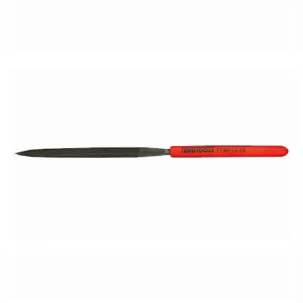 Teng Tools-Needle File Crossing-Ttnf12-09: 160Mm Long With A Plastic Handle For Use With More Detailed Work;Smooth Cut;Hand File Type