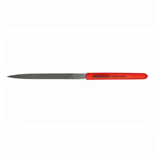 Teng Tools-Needle File Flat-Ttnf12-06: 160Mm Long With A Plastic Handle For Use With More Detailed Work;Smooth Cut;Hand File Type