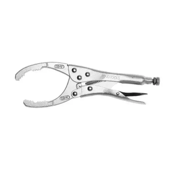 Teng Tools-Oil Filter Removal Pliers-409: 53-118Mm Capacity To Suit Most Oil Filters;Two Stage Grip Areas On The Jaws For Added Versatility;Ideal For Removing And Installing Objects Of Many Shapes When A Tight Grip Is Required;Chrome Vanadium With Drop Forged Jaws