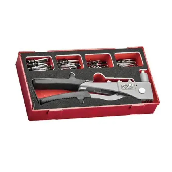 Teng Tools-Teng - Rivet Gun Set 81 Pieces-Teahr81: Aluminium Alloy And Forged Steel Construction;Light Weight Design For More Comfortable Use;Pvc Grip For Added Comfort;Suitable For Use With 2.4