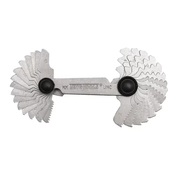 TENG TOOLS-Thread Gauge M/Unc 0.25-6/4-42-TGMMUNC Teng Tools-Thread Gauge M/Unc 0.25-6/4-42-Tgmmunc: 54 Blades In A Handy Holder With Tightening Screws;Thread Gauge 60°;Suitable For Measuring Metric And Unc Threads;Manufactured From #45 Steel For A Long Lasting Gauge