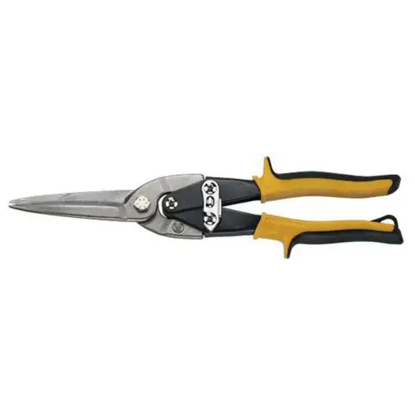 Teng Tools-Tin Snip Offset Extra Long-495: Chrome Molybdenum Alloy Steel Drop Forged Cutting Blades;Cuts Up To 0.9Mm Cold Rolled Steel Or 0.53Mm Stainless Steel;Spring Loaded High Leverage Handles For Increased Cutting Capacity;Safety Lock For Safe Storage;Bi-Material Grip For More Comfortable Use