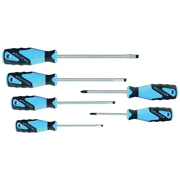 GEDORE-For Slotted And Cross-Slotted Head Screws Ph; Made With Hexagon Bolster; Blade In Vanadium Plus Steel Chrome-Plated. 3 Component Handle With Hanging Hole.-2150-2160PH-06 Gedore-For Slotted And Cross-Slotted Head Screws Ph; Made With Hexagon Bolster; Blade In Vanadium Plus Steel Chrome-Plated. 3 Component Handle With Hanging Hole.-2150-2160Ph-06: For Slotted And Cross-Slotted Head Screws Ph; Made With Hexagon Bolster; Blade In Vanadium Plus Steel Chrome-Plated. 3 Component Handle With Hanging Hole.