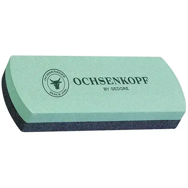 Ochsenkopf-Combined Grindstone And Whetstone Made Of Silicon Carbide; With Rounded Edges