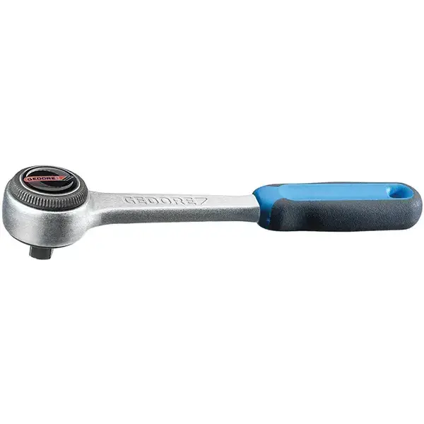 GEDORE-Return Angle Of Five Degrees. Non-Slip 2-Component Handle With Hanging Hole. For Hand-Operated Sockets And Accessories With Square Drive. Ball Locking Device. Gedore Vanadium Steel 31Crv3; Chrome Plated.-2093 U-3 Gedore-Return Angle Of Five Degrees. Non-Slip 2-Component Handle With Hanging Hole. For Hand-Operated Sockets And Accessories With Square Drive. Ball Locking Device. Gedore Vanadium Steel 31Crv3; Chrome Plated.-2093 U-3: Return Angle Of Five Degrees. Non-Slip 2-Component Handle With Hanging Hole. For Hand-Operated Sockets And Accessories With Square Drive. Ball Locking Device. Gedore Vanadium Steel 31Crv3; Chrome Plated.