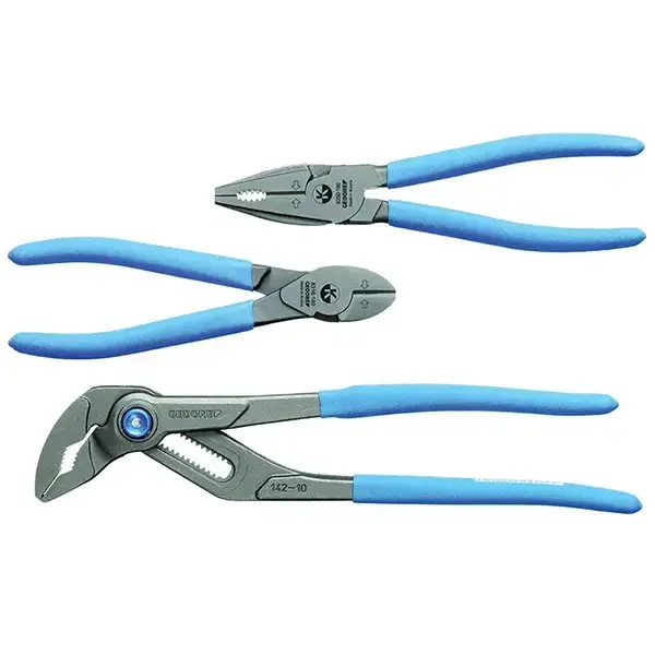 Gedore-Tl = Steel-Grey; With Blue Dipped Non-Slip Handles