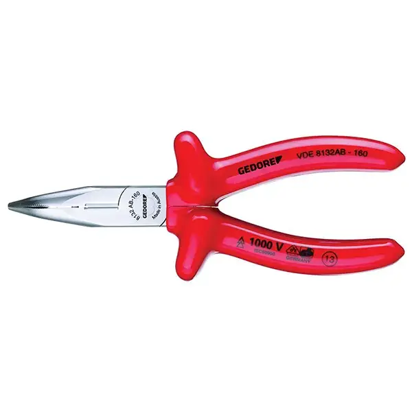 Gedore-Long; Flat-Round Jaws; Straight Gripping Faces; Serrated