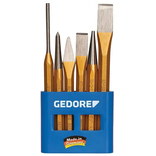 GEDORE-Made From Chrome Molybdenum Vanadium Air-Hardened 45Crmov7 Steel; Carefully Hardened And Tempered Along The Full Length; Striking-Heads Induction-Tempered To Prevent Shattering; Working Edge Polished And Clear-Varnished; Comes In A Pvc Stand-106 Gedore-Made From Chrome Molybdenum Vanadium Air-Hardened 45Crmov7 Steel; Carefully Hardened And Tempered Along The Full Length; Striking-Heads Induction-Tempered To Prevent Shattering; Working Edge Polished And Clear-Varnished; Comes In A Pvc Stand-106: Made From Chrome Molybdenum Vanadium Air-Hardened 45Crmov7 Steel; Carefully Hardened And Tempered Along The Full Length; Striking-Heads Induction-Tempered To Prevent Shattering; Working Edge Polished And Clear-Varnished; Comes In A Pvc Stand