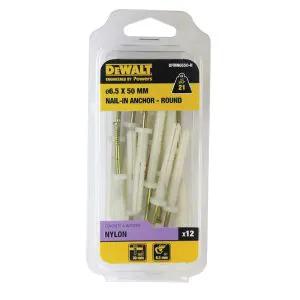 DEWALT-(DFMN6550-H): Dewalt Nailin Ny/Zy Round Head 6.5X50Mm (Pack Of 12)