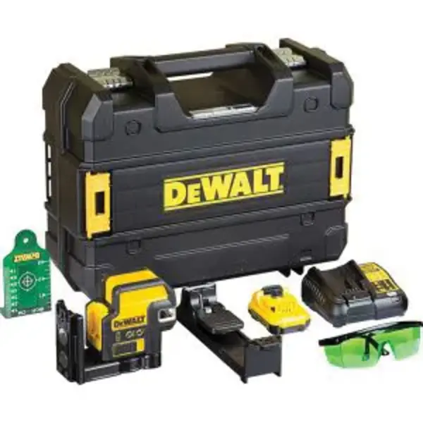 DEWALT-(DCE0822D1G-XE): Dewalt 10.8V Green Crossline Laser With Spot Kit
