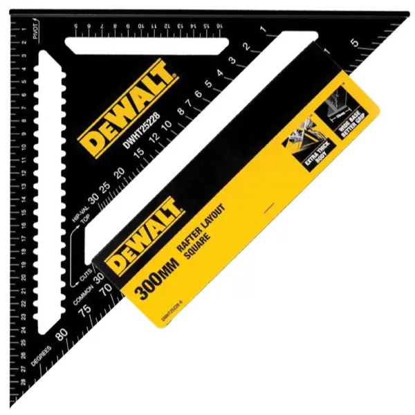 DEWALT-(DWHT25228-0) DEWALT-(DWHT25228-0): Dewalt 30Cm Metric Speed Rafter Square