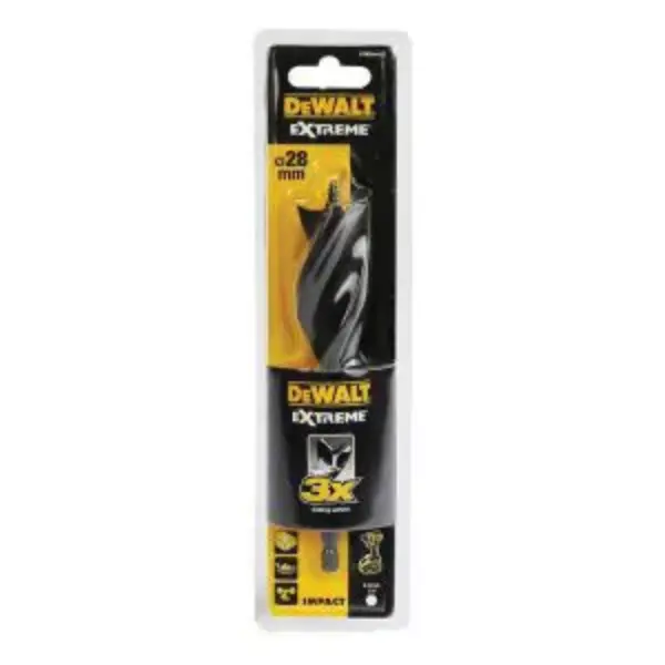 DEWALT-(DT90244-QZ) DEWALT-(DT90244-QZ): Dewalt Extreme Tri Flute Drill Bit 28Mm X 152Mm