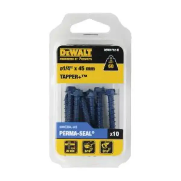 DEWALT-(DFM2722-H): Dewalt Tapper Perma-Seal Hex 14Gx45Mm (Pack Of 10)