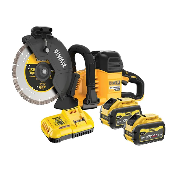 DEWALT-(DCS691X2-XE): Dewalt 54V Xr Flexvolt Cut-Off Saw - 9Ah Kit