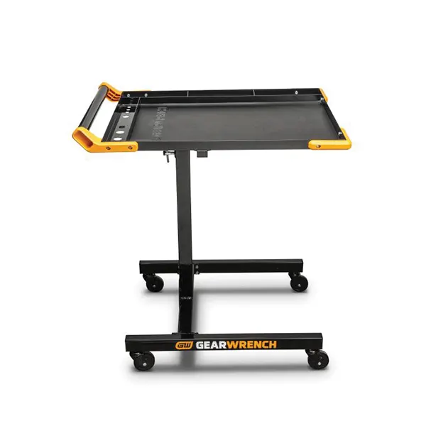 GEARWRENCH-(83166): The Gearwrench Mobile Work Table Is Ideal For Any Garage Or Shop For Quick And Easy Access To The Tools And Parts You'Re Working With. The 20" X 30" Tray Table Adjusts To Any Height Between 35" And 48" For Maximum Convenience. Built With Durable 18-Gauge Steel