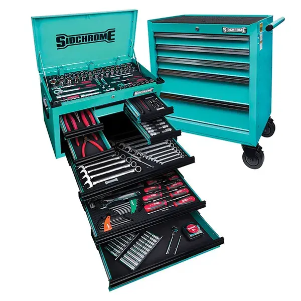 SIDCHROME-(SCMT10160HT): Sidchrome 204 Piece Metric/Af Drive Tool Kit - Teal