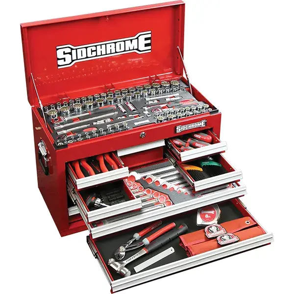 SIDCHROME-(SCMT11702): Sidchrome 176 Piece Top Chest Tool Kit Metric / Af