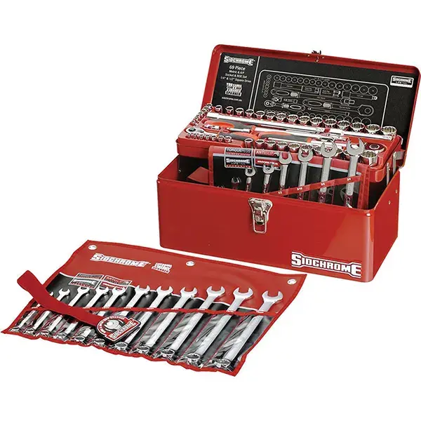 SIDCHROME-(SCMT45344): Sidchrome 69 Piece Tool Kit Metric / Af 1 Tray Cantilever