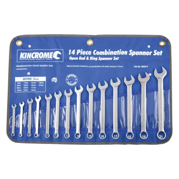 KINCROME-Spanner Set Comb M 14Pce-1352214 Kincrome-Spanner Set Comb M 14Pce-1352214: Spanner Set Comb M 14Pce