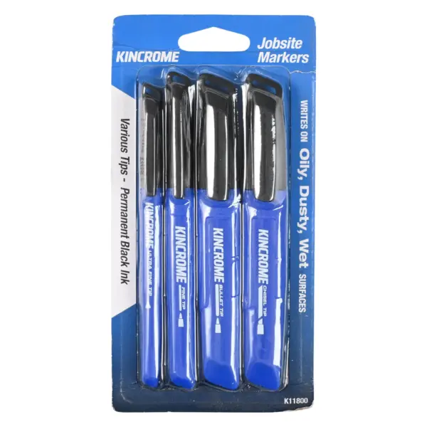 Kincrome-Marker Starter Pack 4Pc - Blk-K11800: Marker Starter Pack 4Pc - Blk
