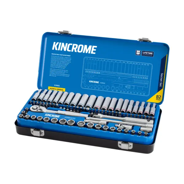 KINCROME-Skt Set 82P 1/4D Met/Af Std/Dp-K28003 Kincrome-Skt Set 82P 1/4D Met/Af Std/Dp-K28003: Skt Set 82P 1/4D Met/Af Std/Dp