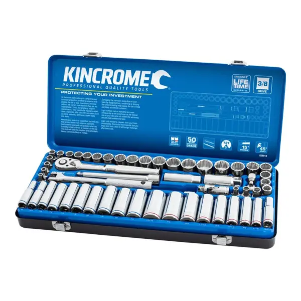 KINCROME-Skt Set 57P 3/8D Met/Af Std/Dp-K28014 Kincrome-Skt Set 57P 3/8D Met/Af Std/Dp-K28014: Skt Set 57P 3/8D Met/Af Std/Dp
