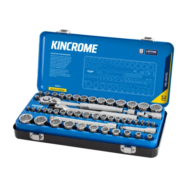 KINCROME-Skt Set 52P 1/4 & 3/8D Met/Imp-K28016 Kincrome-Skt Set 52P 1/4 & 3/8D Met/Imp-K28016: Skt Set 52P 1/4 & 3/8D Met/Imp