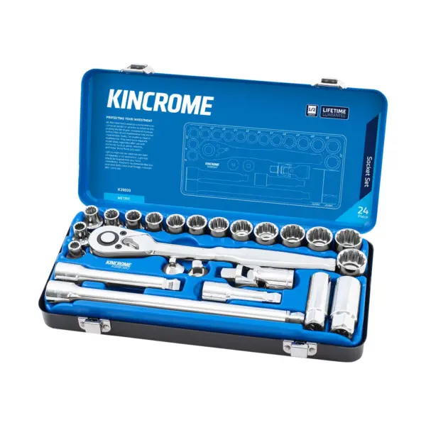 KINCROME-Skt Set 24P 1/2Dr Met-K28020 Kincrome-Skt Set 24P 1/2Dr Met-K28020: Skt Set 24P 1/2Dr Met