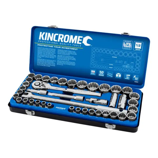 KINCROME-Skt Set 42P 1/2D Met/Imp-K28022 Kincrome-Skt Set 42P 1/2D Met/Imp-K28022: Skt Set 42P 1/2D Met/Imp
