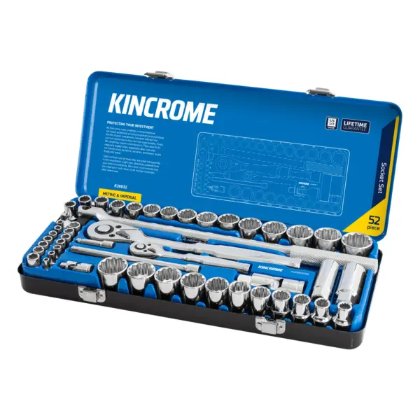 KINCROME-Skt Set 52P 1/4 & 1/2D Met/Imp-K28032 Kincrome-Skt Set 52P 1/4 & 1/2D Met/Imp-K28032: Skt Set 52P 1/4 & 1/2D Met/Imp