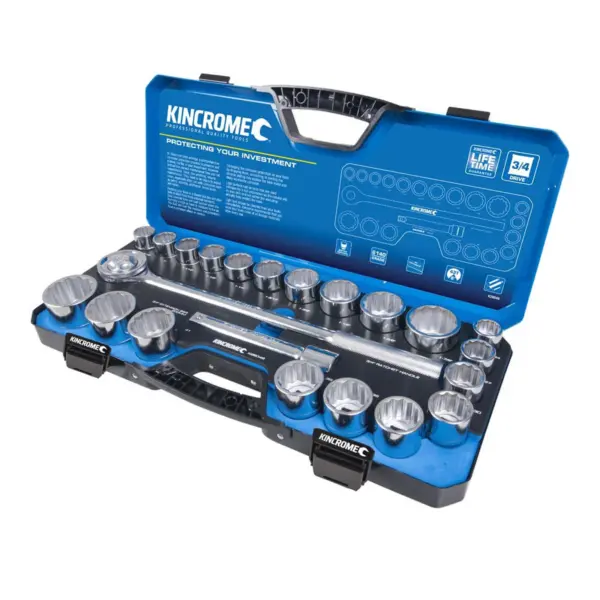 KINCROME-Socket Set 3/4 Drv 22P Met/Af-K28046 Kincrome-Socket Set 3/4 Drv 22P Met/Af-K28046: Socket Set 3/4 Drv 22P Met/Af
