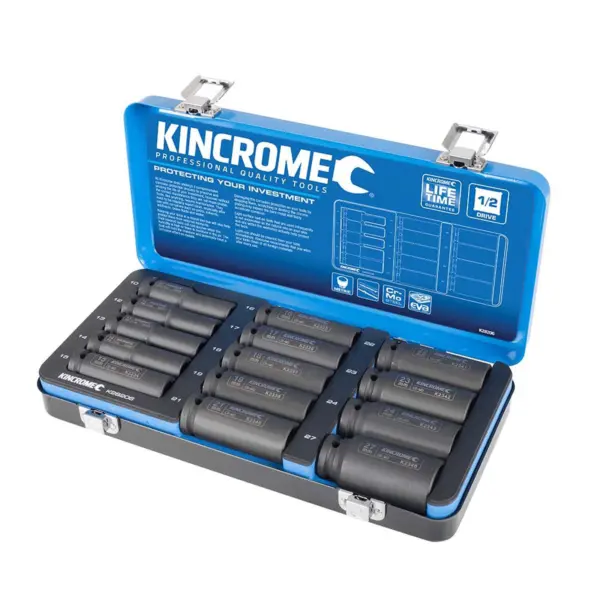 KINCROME-Impact Deep Sktset 1/2 14P-Met-K28206 Kincrome-Impact Deep Sktset 1/2 14P-Met-K28206: Impact Deep Sktset 1/2 14P-Met