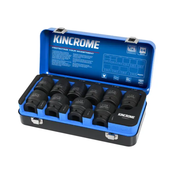 KINCROME-Impact Skt Set 3/4″ Dr 10P Imp-K28241 Kincrome-Impact Skt Set 3/4