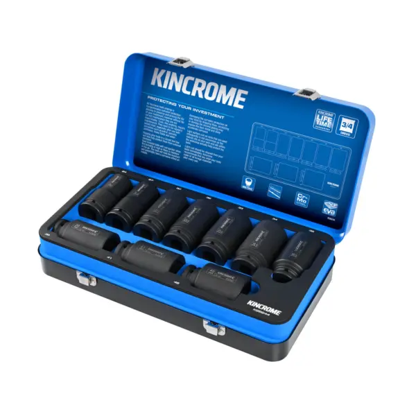 KINCROME-Impact Deep Sktset 3/4 10P Met-K28244 Kincrome-Impact Deep Sktset 3/4 10P Met-K28244: Impact Deep Sktset 3/4 10P Met