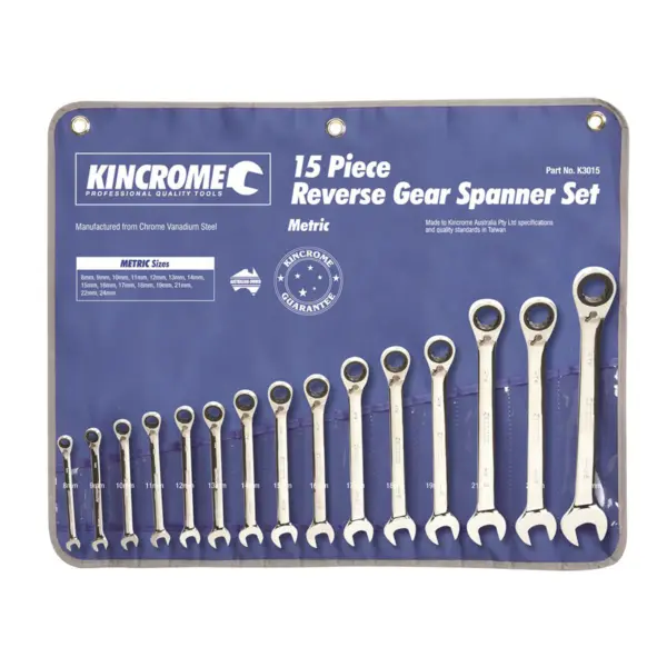 KINCROME-15P Reverse Gear Spanner-Met-K3015 Kincrome-15P Reverse Gear Spanner-Met-K3015: 15P Reverse Gear Spanner-Met