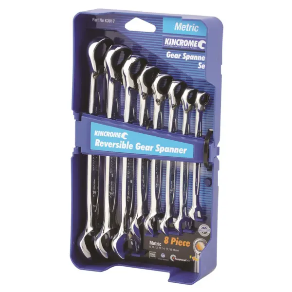 KINCROME-8Pce Reverse Gear Spanner-Met-K3017 Kincrome-8Pce Reverse Gear Spanner-Met-K3017: 8Pce Reverse Gear Spanner-Met