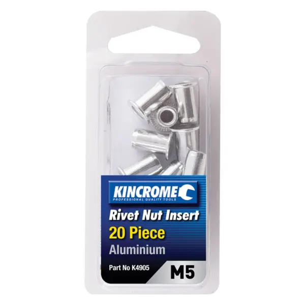 KINCROME-Rivnut Aluminium M5 20 Piece-K4905 Kincrome-Rivnut Aluminium M5 20 Piece-K4905: Rivnut Aluminium M5 20 Piece
