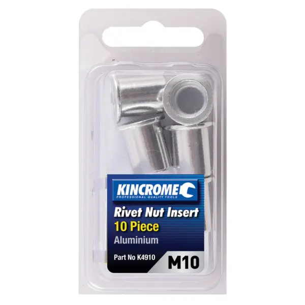 KINCROME-Rivnut Aluminium M10 10 Piece-K4910 Kincrome-Rivnut Aluminium M10 10 Piece-K4910: Rivnut Aluminium M10 10 Piece