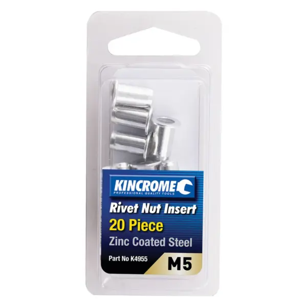 KINCROME-Rivnut Zinc Steel M5 20 Piece-K4955 Kincrome-Rivnut Zinc Steel M5 20 Piece-K4955: Rivnut Zinc Steel M5 20 Piece